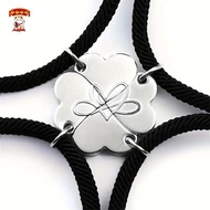 Amonghot> Four-leaf Clover Magnetic Best Friendship Bracelets For 4pcs Women Men Magnet Heart Best F