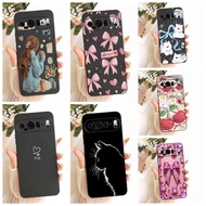 For Google Pixel 9 Pro 5G 6.3" Case Popularity Lovely Cat Girl Black Cover For Google Pixel 9Pro GR8