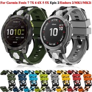 22mm 26mm Silicone Strap for Garmin Fenix 7 7X Forerunner 935 945 S60 Fenix 5 5X Plus 6X Pro Watchband Accessories