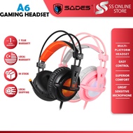 [SS ONLINE STORE] SADES A6 Virtual 7.1 Headphone Gaming Headset Lighting Effect Earphone Gaming Head