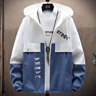 HY 2021 Hot Sale Mens Patchwork Jacket Oversize Windbreakers Thin Brand Clothing New Male Autumn Out