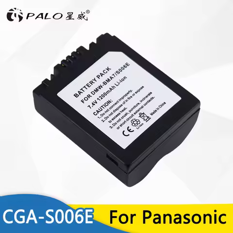 Palo 1pc CGA-S006 S006E Li-ion Battery CGR-S006E DMW-BMA7 Camera Battery CGR-S006A For Panasonic DMC