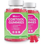 WEEVIT Cortisol Supplements for Women, Cortisol Gummies with Magnesium  Rhodiola Rosea and  - Supple