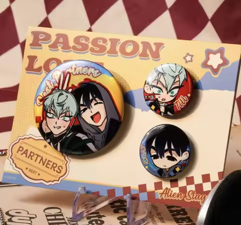Anime Alien Stage Ivan Till Mizi Sua Luka Hyuna Cosplay Anime 3rd anniversary Badge Brooch Emblem An