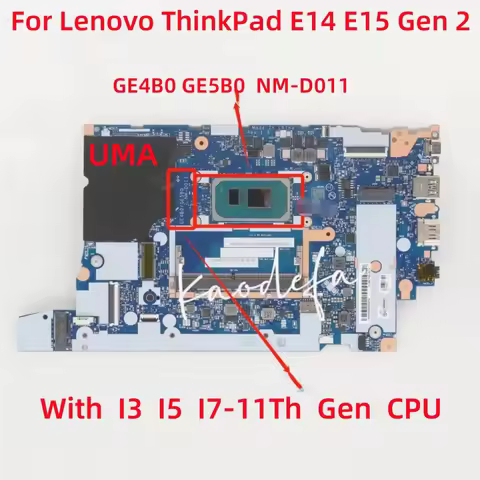 NM-D011 for Lenovo Thinkpad E14 E15 Gen 2 Laptop Motherboard With I3-1115G4 I5-1135G7 I7-1165G7 CPU 