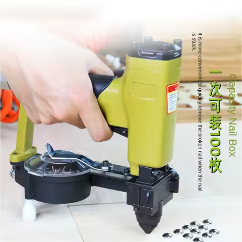 Meite ZN-12S Pneumatic Auto-fed Tack Nailler Sofa Stapler Furniture Decoration Nailler ForTack Cap D
