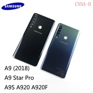 For Samsung Galaxy A9 2018 A9 Star Pro A9S A920 A920F Battery Cover Rear Door Back Glass Housing+Camera Lens Cover+Sticker glue