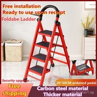 【In stock】Free ShippingThicken Foldable Ladder Step Ladder Household Ladder Multifunctional Ladder 4 Step Ladder Step Ladder OO42