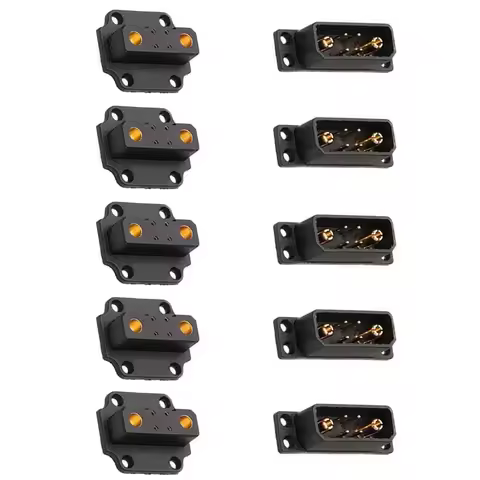 5Pairs JX4 Servo Connectors Brass Gold Plated Plugs High Current Signal Socket VTOL Model Accessorie