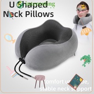 INTERESTING Memory Foam Pillow, Grey Blue U-shaped Memory Pillow, Soft Office Nap Pillow