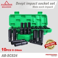 MATA 10pcs Socket Bits 1/ 2 Inch Impact Socket Bits Set Extension 8-24mm impact socket bits jld full