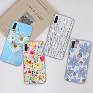 Case For Samsung Galaxy A50 A50S Phone Casing Fashion Flower Transparent Soft Silicone Protective Cover For Samsung Galaxy A 50 S Shell Capa Bumper