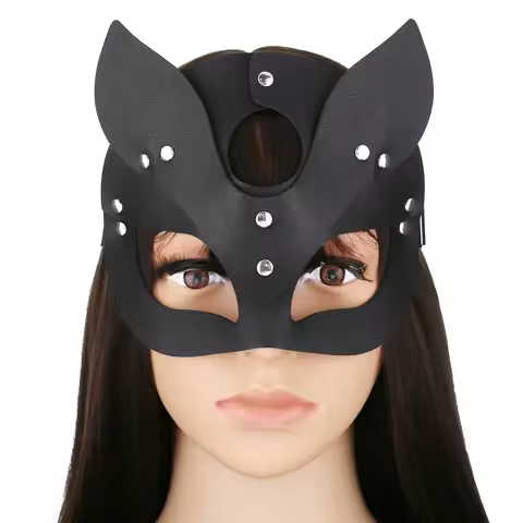 Fox Cosplays Costume Masque Female PU Fox Mask Nightclub Party Personality Masks Halloween Mask Chri