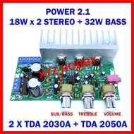Ready JT Power Amplifier Stereo + Bass 2.1 TDA 2030 + TDA 2050 2x18W + 32W