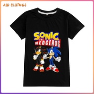 Sonic The Hedgehog Cartoon Printed T Shirt for Kids / Boys Cotton Shirt Girl Short Sleeve Tops / Chi