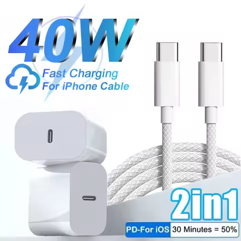 PD 40W Charger For iPhone 15 16 Pro Max Fast Charging EU Charger For Apple 15 16 Plus USB Type C Qui