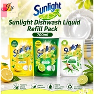 (JYSHOP4U) 🍋 Sunlight Dishwash Liquid Refill 700ml | Lime / Lemon / Nature Pencuci Pinggan | 清香去油洗碗液