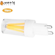 YANMIG 10pcs G9 Light Bulb, COB Filament Warm White G9 LED Bulb, Easy AC220V 2W Bi Pin Base Bulb Cha