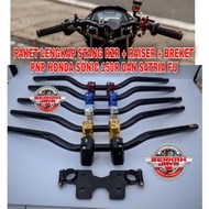 Stang Rzr Motor Satria fu Dan Sonic 150R Plus Dudukan Stang Satria fu