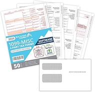 2019 1099 Forms with Software, 1099 MISC 4 Part Tax Form Bundle, 50 Vendor Kit of Laser Forms Design