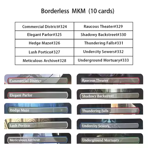 Custom High-Quality NON FOIL Magical Cards Commercial District Elegant Parlor Hedge Maze Lush Portic