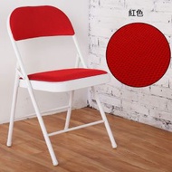 特色餐椅摺疊凳電腦椅會議椅培訓椅 紅色+白架(網款)