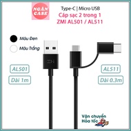 Zmi Micro USB 2-in-1 Cable – Type-C (100cm) - AL501 / ( 30cm ) - AL511