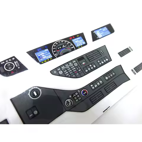 Dashboard Decorative Stickers for 1/14 Tamiya RC Truck Trailer Tipper Volvo 56360 56362 FH16 750 Car