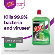 Ajax Boost Charcoal & Lime Antibacterial Multi Purpose Floor Cleaner 2L