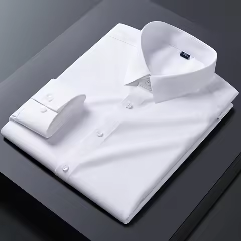 Bamboo Fiber Anti-Wrinkle Mens Shirts Long Sleeve Dress Shirts For Slim Fit Camisa Social Business B