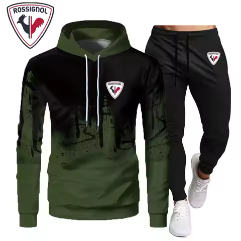 ROSSIGNOL Men's Hoodies, Men's Sportswear, Casual Running Sportswear, Sportswear + Pants, Two-Piece 