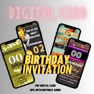 [PDF] [CANVA TEMPLATE] Kad Hari Jadi, Happy Birthday Digital Card, Birthday Invitation Template, Kad