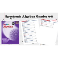 [PRE594] 131 pages Spectrum Algebra, Grades 6 - 8 Worksheet PDF version (answer provided)
