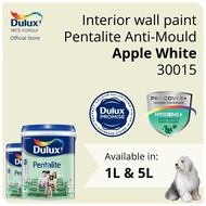 Dulux Interior Wall Paint - Apple White (30015) (Anti-Fungus / High Coverage) (Pentalite Anti-Mould) - 1L / 5L