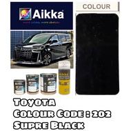 AIKKA Automotive Paint / TOYOTA ALPHARD 202 BLACK / Touch Up Paint / DIY Cat Spray Tin / Car & Motor