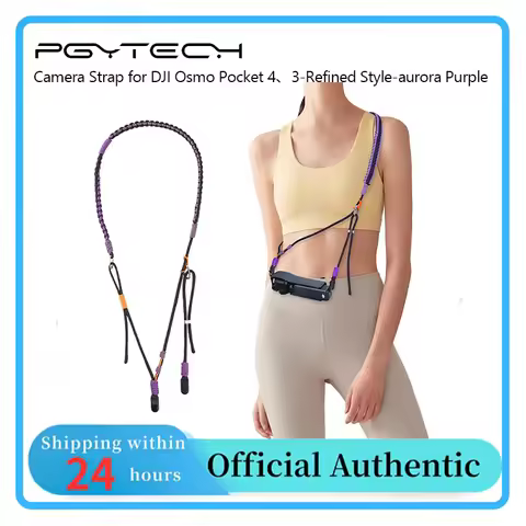 For DJI Osmo Pocket Series & Insta360 Luna Ultra PGYTECH 2‑in‑1 Shoulder Wrist Lanyard, Adjustable T