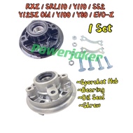 RXZ/SRL 110/Y125Z OLD/Y110 SS/Y100/SS TWO/SS2/Y80/EVO Z/Lagenda 110 Sprocket Hub Rumah &amp; Spoket bearing &amp; Oil seal Skrew
