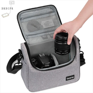DRDIPR Waterproof Camera Bags Grey Black Dslr Cameras Bags Lens Bag Shoulder Storage Bag Camera Cases Photographers