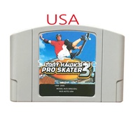 High USA NTSC Quality Customer Cartridge Pro Skater 3 Tony Hawk Card สำหรับคอนโซลวิดีโอเกม64บิต