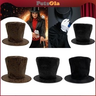 [PETSOLA] Extra Tall Top Hat Funky Carnival Themed Parties Nightclub Holiday Flat Top Role