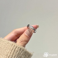 925 Silver ❰ Pig Nose ❱ Ring Adjustable Open Sterling