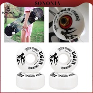 SONONIA 4 Pack 52x30mm Longboard PU Wheels Replacement Skateboard 78A Hardness Wheels