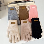 [AURA Shop] AURA American English Label Thickened Girls Gloves Touchable Knitted Winter Warm Cold-Pr