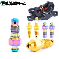 CHLIZ 2pcs MTB Bike Hydraulic, M6 Risk Disc Brake Bolts,  Titanium Alloy 3 Colors Oiling Bleed Screw Outdoor Cycling Accessories