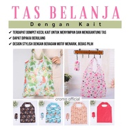 Eco Friendly Small Foldable Shopping Bag with Hooks