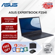 Asus Expertbook P2541 Laptop Core i3 10th Gen 8GB RAM 128GB SSD 14 Inch Full HD Backlit Keyboard
