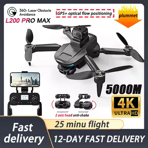 L200 PRO MAX Professional Drone 4K ESC Dual Camera 360° Laser Obstacle Avoidance 2-axis PTZ Brushles