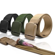 New Men's Tactical Nylon Canvas Zipper Belt Belt Original