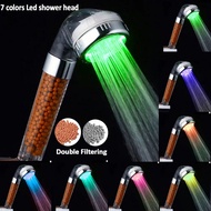 LED 3/7 Colors Shower Head Automatically Color-Changing LED Shower Light Water Saving Shower Head Ba