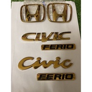 Logo Honda Civic Ferio Ek eg gold emblem civic ferio ek eg gold